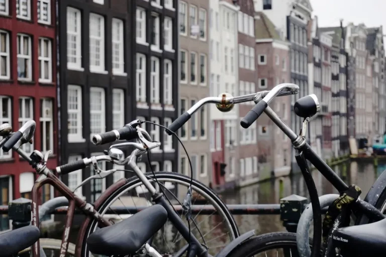 Travel view of Amsterdam, Netherlands