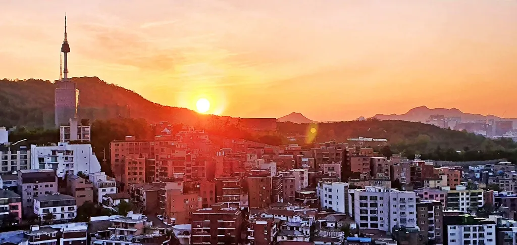 Travel view of Seoul, South Korea
